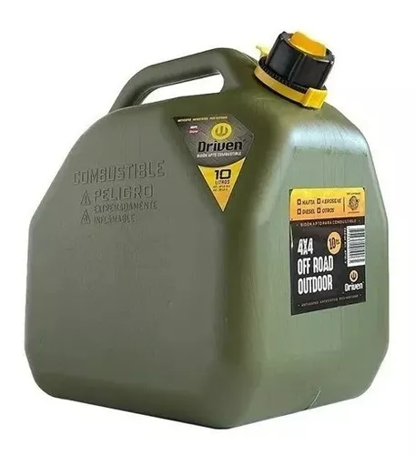 Bidón para combustible profesional 10 litros (VERDE) OFF ROAD 4X4